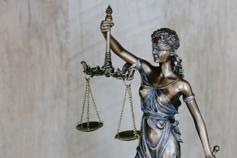 Scales of justice representing financial legislation